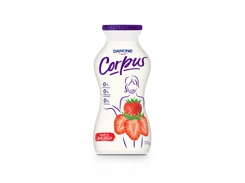 IOGURTE DANONE CORPUS ZERO LACTOSE MORANGO 170G