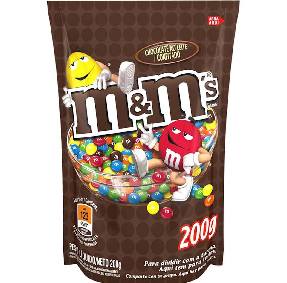 CHOCOLATE M&amp;M CHOCOLATE AO LEITE CONFEITADO 200G