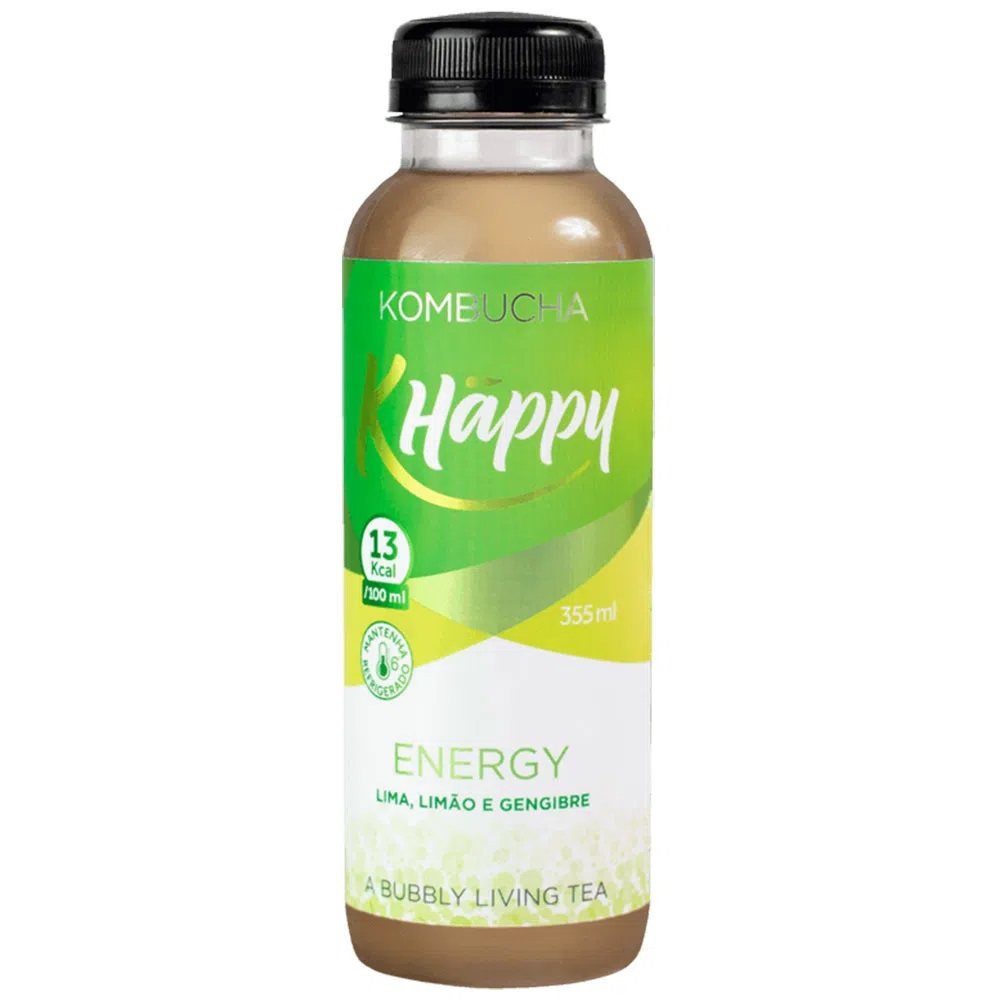 KOMBUCHA KHAPPY LIMA LIMÃO GENGIBRE 355ML