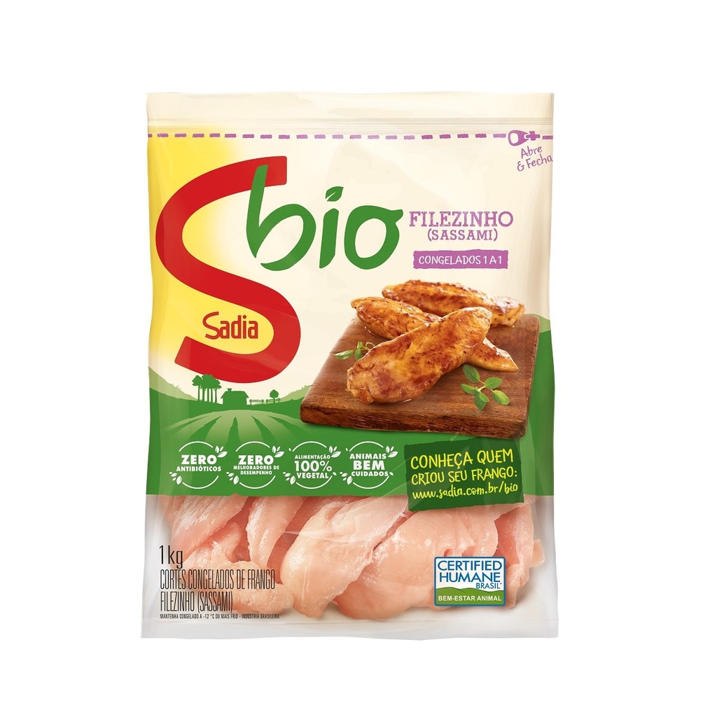 FILEZINHO PEITO FRANGO CONGELADO BIO SADIA 1KG PACOTE