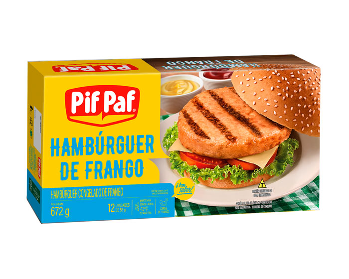 HAMBÚRGUER DE FRANGO PIF PAF 672G