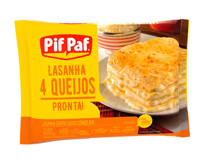 LASANHA 4 QUEIJOS PIF PAF 600G