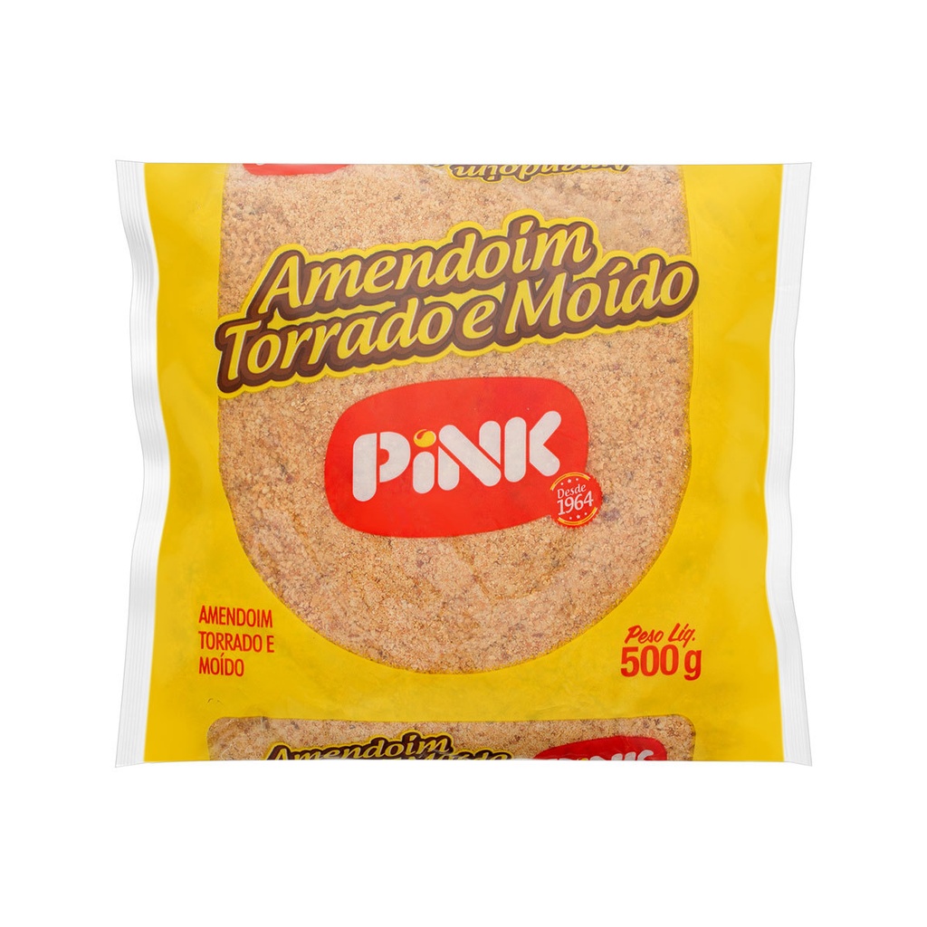 AMENDOIM TORRADO MOIDO PINK 500G