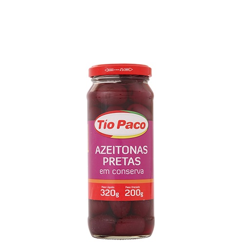AZEITONA PRETA TIO PACO 200G