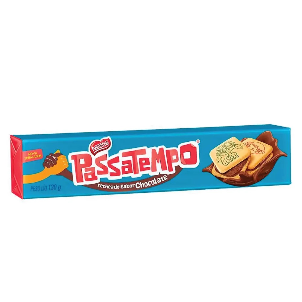 BISCOITO NESTLÉ PASSATEMPO RECHEADO CHOCOLATE 130G