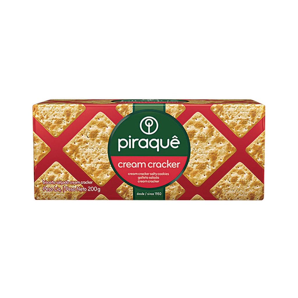 BISCOITO PIRAQUE CREAM CRACKER 200G