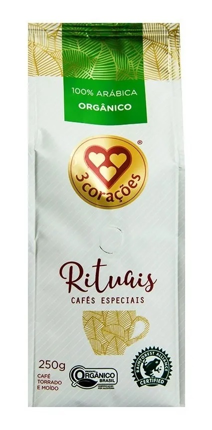 CAFÉ 3 CORAÇÕES RITUAIS ORGÂNICO 250G