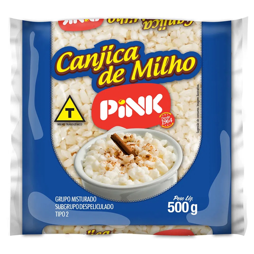 CANJICA DE MILHO BRANCA PINK 500G