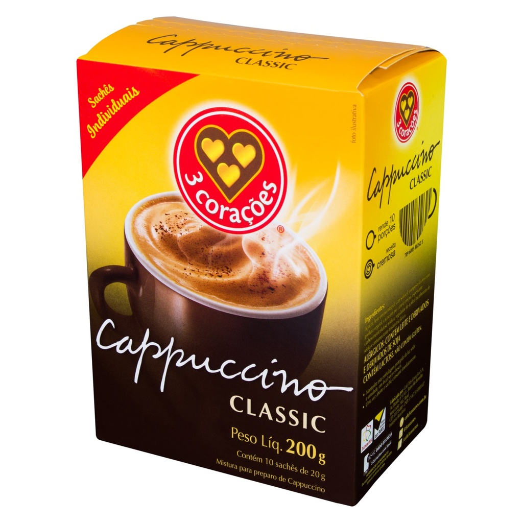 CAPPUCCINO CLASSIC 3 CORAÇÕES 200G