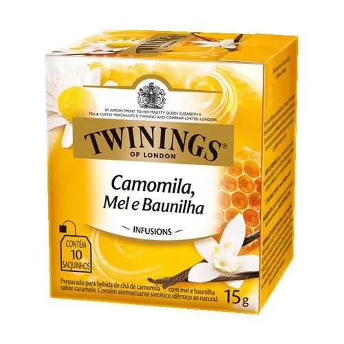 CHÁ INGLÊS TWININGS CAMOMILA MEL E BAUNILHA 15G