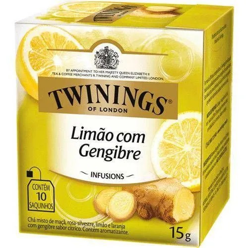 CHÁ INGLÊS TWININGS LIMÃO COM GENGIBRE 15G