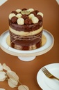 Naked Cake Brigadeiro Preto &amp; Branco ( PP: Peso médio: 0,900gr. 10cms de diâmetro. Serve 5 pessoas. )