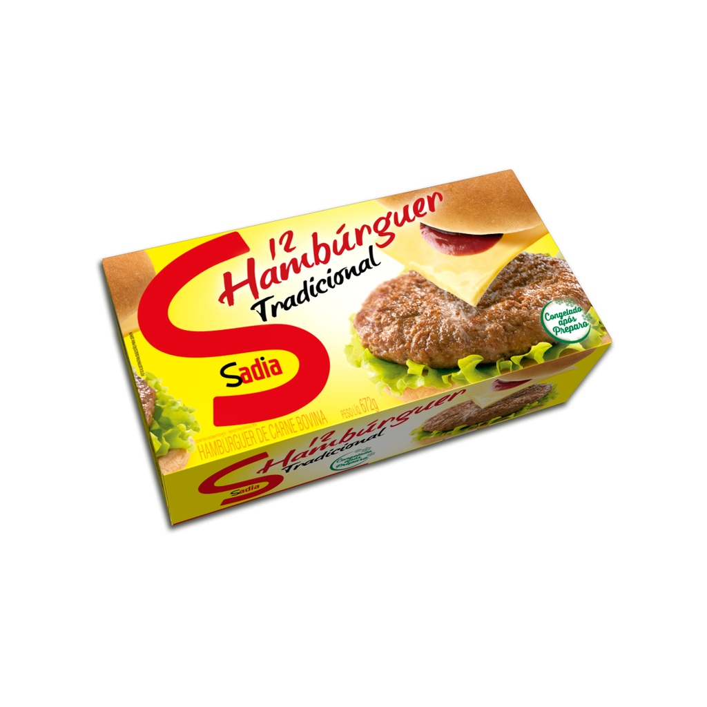 HAMBURGUER BOVINO SADIA 672G