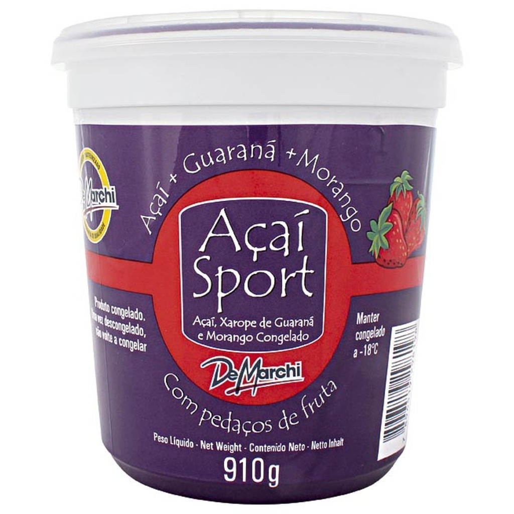 CREME DE AÇAI SPORT COM MORANGO DE MARCHI 910G