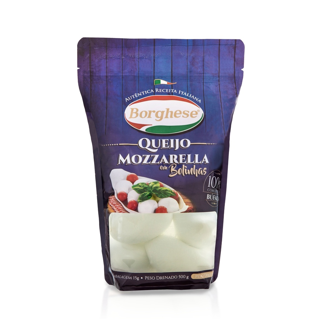 QUEIJO MUSSARELA BUFALA BOLA BORGHESE 500G