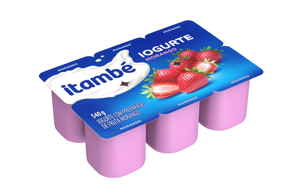 IORGUTE ITAMBÉ POLPA MORANGO/COCO BANDEJA COM 6 540G