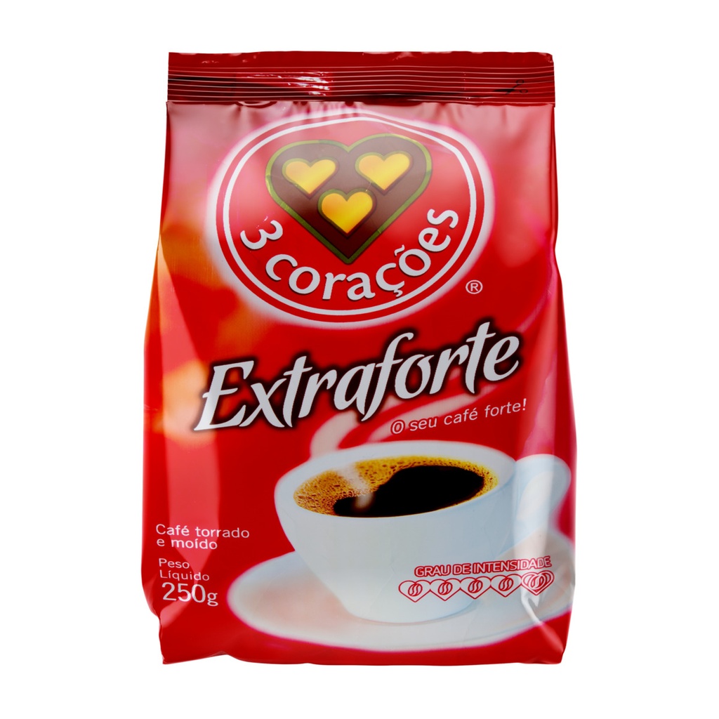 CAFÉ 3 CORAÇÕES EXTRA FORTE 250G