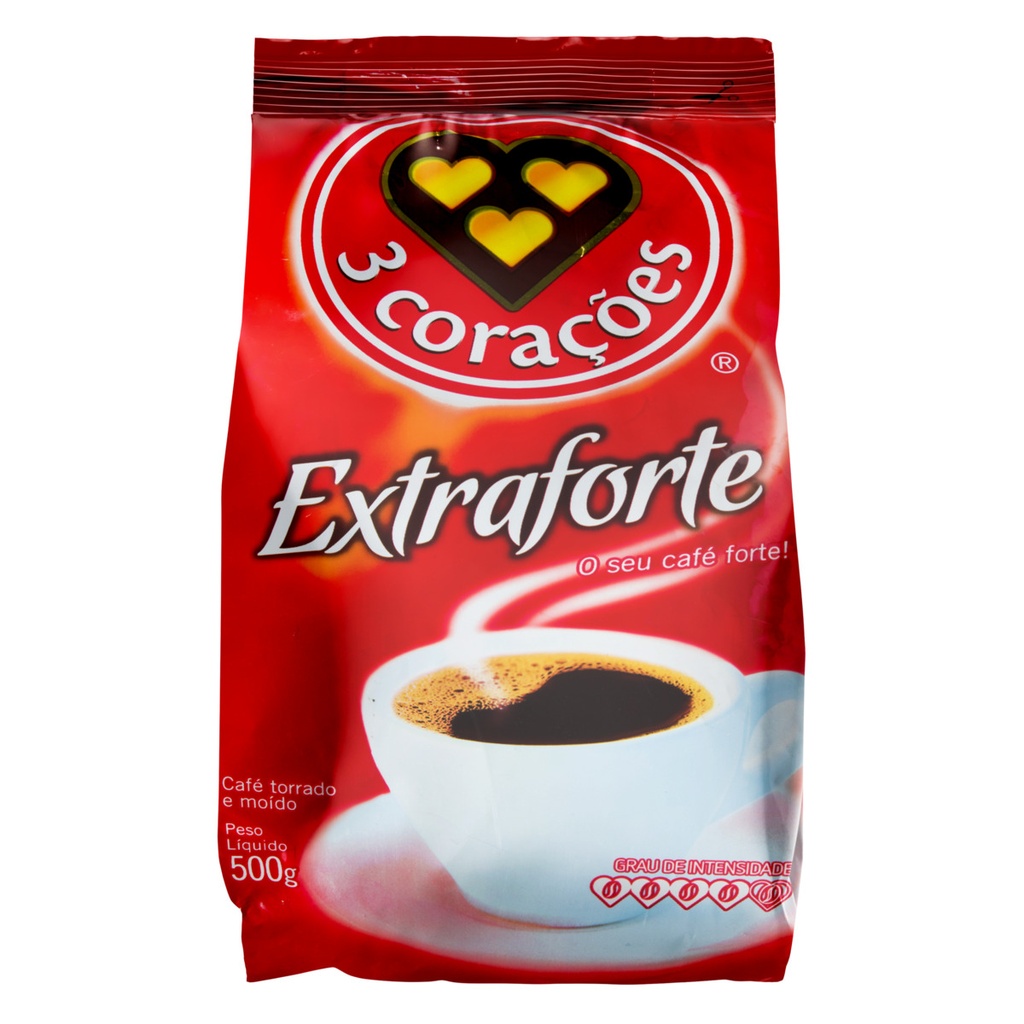 CAFÉ 3 CORAÇÕES EXTRA FORTE 500G